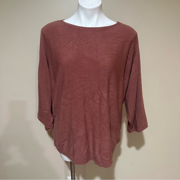 Soho Women's Long Sleeve Brown Top - Picture 2 of 8
